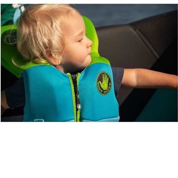 Body Glove Vibrant Green and Blue Kids Life Vest - Picture 2 of 3